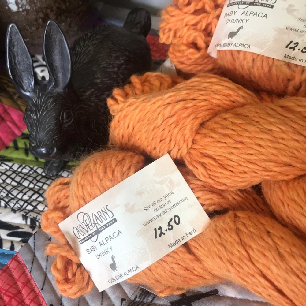 Orange Yarn Three Skeins for Kitting Arts & Crafts - Picture 2 of 8